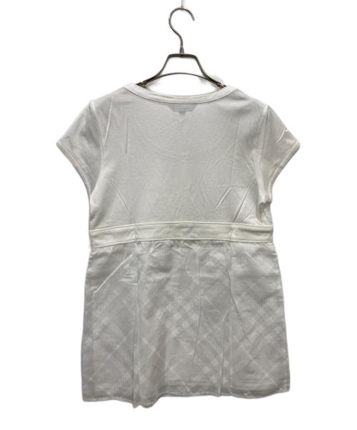 BURBERRY LONDON（バーバリーロンドン）BURBERRY LONDON (バーバリーロンドン) 半袖ペプラムカットソー ホワイト サイズ:2の古着・服飾アイテム
