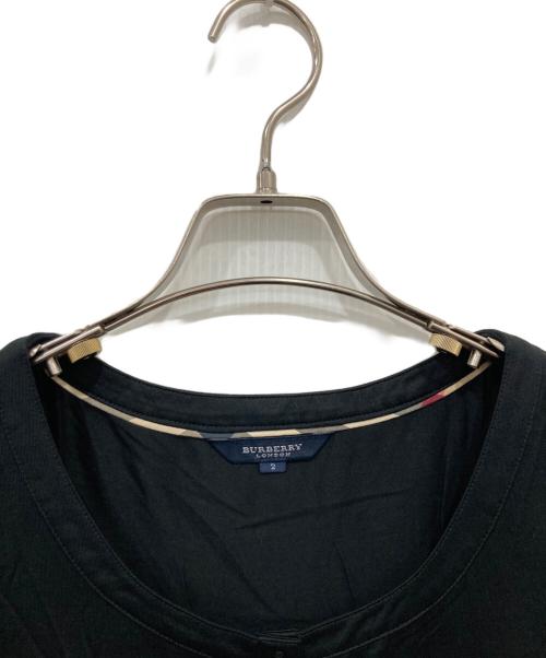 BURBERRY LONDON（バーバリーロンドン）BURBERRY LONDON (バーバリーロンドン) 半袖ペプラムカットソー ブラック サイズ:2の古着・服飾アイテム