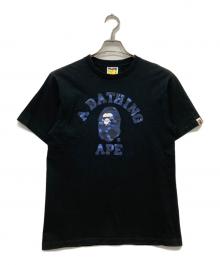BAPE BY A BATHING APE（ベイプバイアベイシングエイプ）の古着「プリントTシャツ」｜ブラック