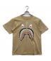 BAPE BY A BATHING APE（ベイプバイアベイシングエイプ）の古着「shark graphic T-shirt」｜ベージュ