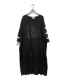 BEARDSLEY（ビアズリー）の古着「ボーダー切替ワンピース」｜ブラック