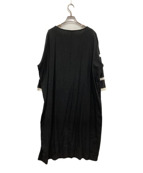 BEARDSLEY（ビアズリー）BEARDSLEY (ビアズリー) ボーダー切替ワンピース ブラック サイズ:FREEの古着・服飾アイテム