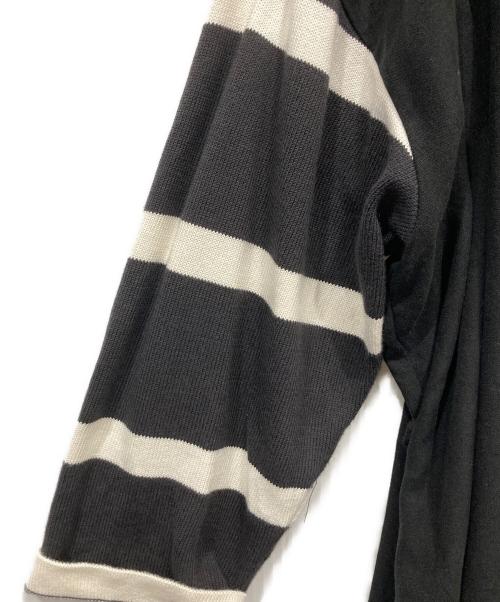 BEARDSLEY（ビアズリー）BEARDSLEY (ビアズリー) ボーダー切替ワンピース ブラック サイズ:FREEの古着・服飾アイテム