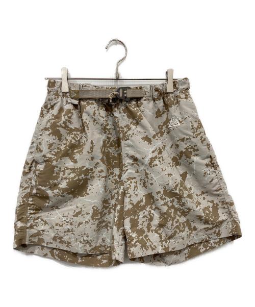 NIKE ACG（ナイキエーシージー）NIKE ACG (ナイキエーシージー) TRAIL SHORT AOP グレー×ブラウン サイズ:Sの古着・服飾アイテム