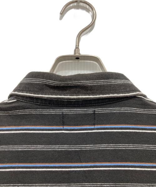stussy（ステューシー）stussy (ステューシー) 90’sボーダーポロシャツ ブラック サイズ:Mの古着・服飾アイテム