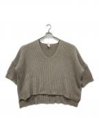 O projectオープロジェクト）の古着「コットンリネンオーバーサイズニット」｜ベージュ