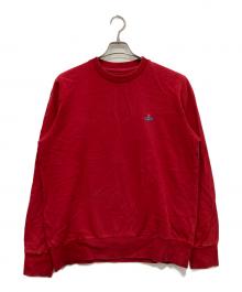 Vivienne Westwood man（ヴィヴィアン ウェストウッド マン）の古着「オーブロゴ刺繍スウェット」｜レッド