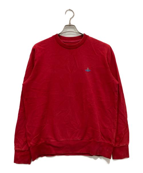 Vivienne Westwood man（ヴィヴィアン ウェストウッド マン）Vivienne Westwood man (ヴィヴィアン ウェストウッド マン) オーブロゴ刺繍スウェット レッド サイズ:XLの古着・服飾アイテム