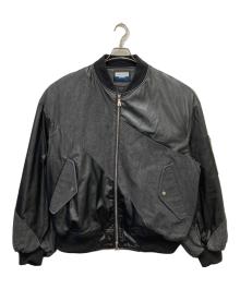 MAISON SPECIAL×久遠（メゾンスペシャル×クオン）の古着「ウェーブカッティングプライムオーバーブルゾン」｜ブラック