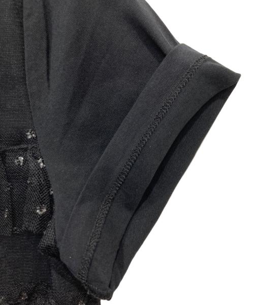 RED VALENTINO（レッドヴァレンティノ）RED VALENTINO (レッドヴァレンティノ) フリルカットソー ブラック サイズ:Mの古着・服飾アイテム