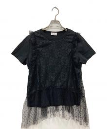 RED VALENTINO（レッドヴァレンティノ）の古着「レイヤードカットソー」｜ブラック