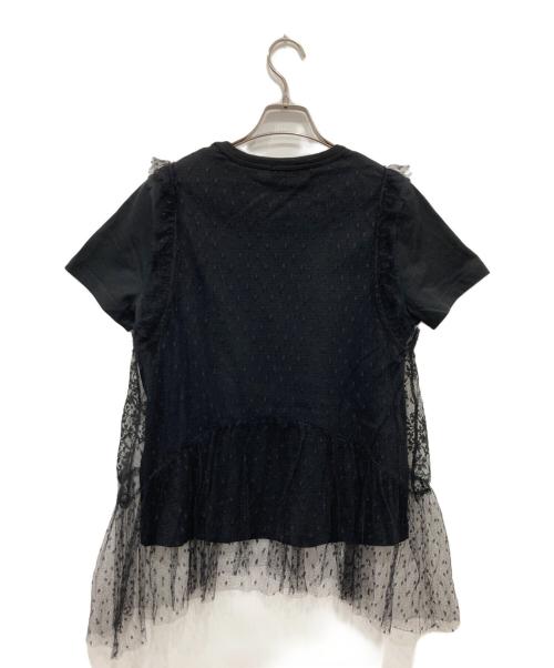 RED VALENTINO（レッドヴァレンティノ）RED VALENTINO (レッドヴァレンティノ) レイヤードカットソー ブラック サイズ:Sの古着・服飾アイテム