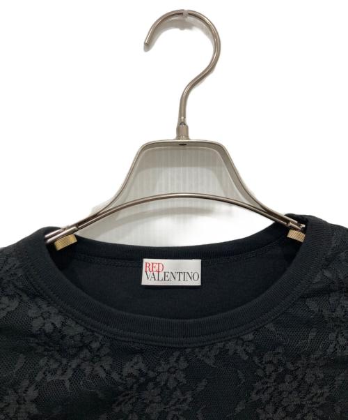 RED VALENTINO（レッドヴァレンティノ）RED VALENTINO (レッドヴァレンティノ) レイヤードカットソー ブラック サイズ:Sの古着・服飾アイテム