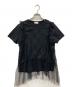 RED VALENTINO（レッドヴァレンティノ）の古着「レイヤードカットソー」｜ブラック