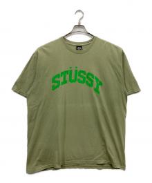 stussy（ステューシー）の古着「アーチロゴプリントTシャツ」｜グリーン