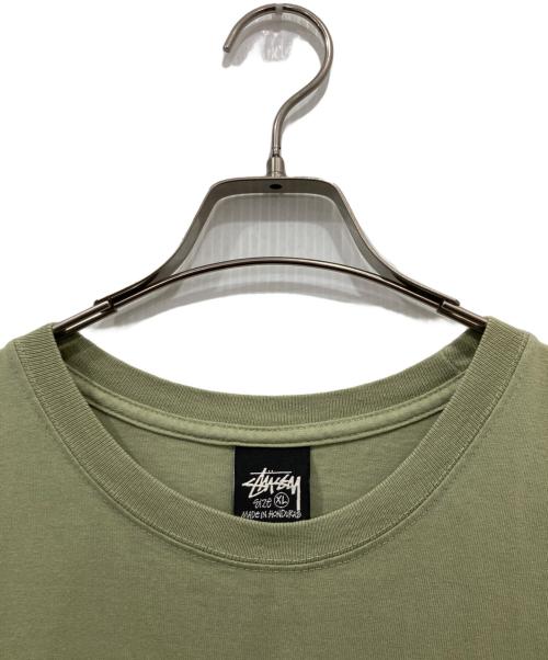 stussy（ステューシー）stussy (ステューシー) アーチロゴプリントTシャツ グリーン サイズ:XLの古着・服飾アイテム