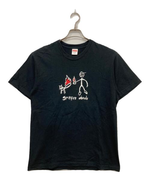 SUPREME（シュプリーム）Supreme (シュプリーム) Spitfire Wheels (スピットファイヤーウィル) Spitfire Cat Tee ブラック サイズ:Mの古着・服飾アイテム