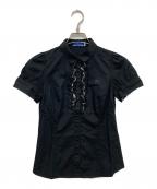 BURBERRY BLUE LABELバーバリー ブルー レーベル）の古着「フリルシャツ」｜ブラック