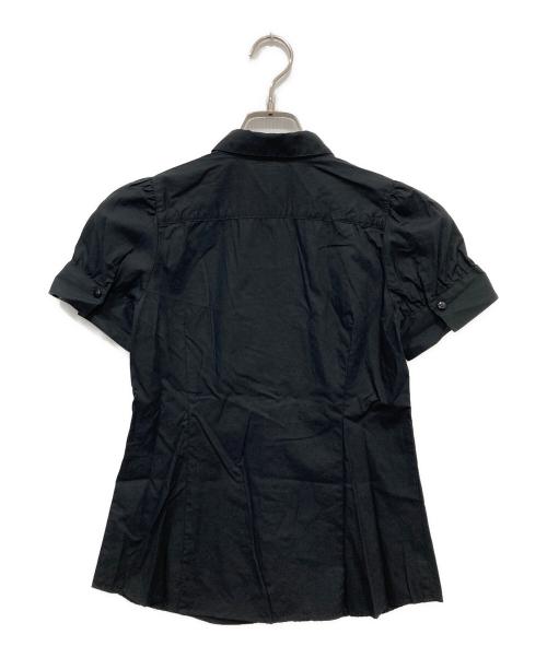 BURBERRY BLUE LABEL（バーバリー ブルー レーベル）BURBERRY BLUE LABEL (バーバリー ブルー レーベル) フリルシャツ ブラック サイズ:36の古着・服飾アイテム