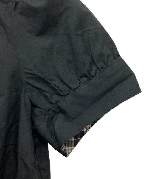 BURBERRY BLUE LABEL（バーバリー ブルー レーベル）BURBERRY BLUE LABEL (バーバリー ブルー レーベル) フリルシャツ ブラック サイズ:36の古着・服飾アイテム