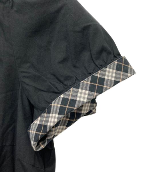 BURBERRY BLUE LABEL（バーバリー ブルー レーベル）BURBERRY BLUE LABEL (バーバリー ブルー レーベル) フリルシャツ ブラック サイズ:36の古着・服飾アイテム