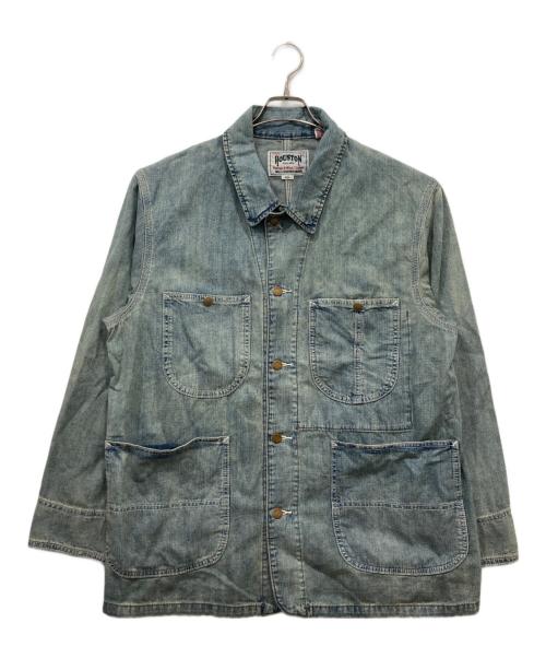 HOUSTON（ヒューストン）HOUSTON (ヒューストン) USAコットンデニムカバーオール インディゴ サイズ:42Rの古着・服飾アイテム
