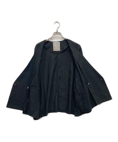 BEARDSLEY（ビアズリー）BEARDSLEY (ビアズリー) リネン混ダブルジャケット ブラック サイズ:FREEの古着・服飾アイテム