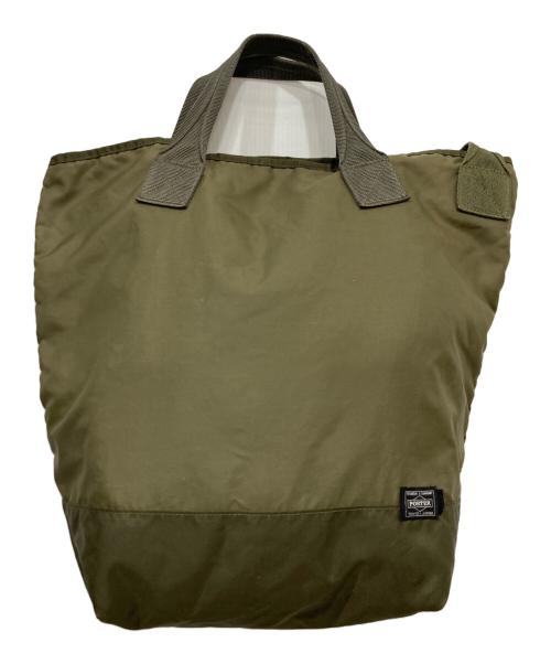 PORTER（ポーター）PORTER (ポーター) KAPTAIN SUNSHINE (キャプテンサンシャイン) Quilting Military Nylon Tote カーキの古着・服飾アイテム