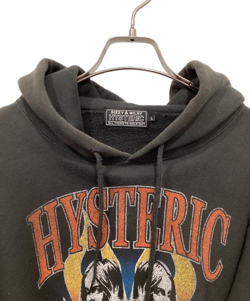 Hysteric Glamour（ヒステリックグラマー）Hysteric Glamour (ヒステリックグラマー) FLARE WOMAN パーカー ブラック サイズ:Lの古着・服飾アイテム