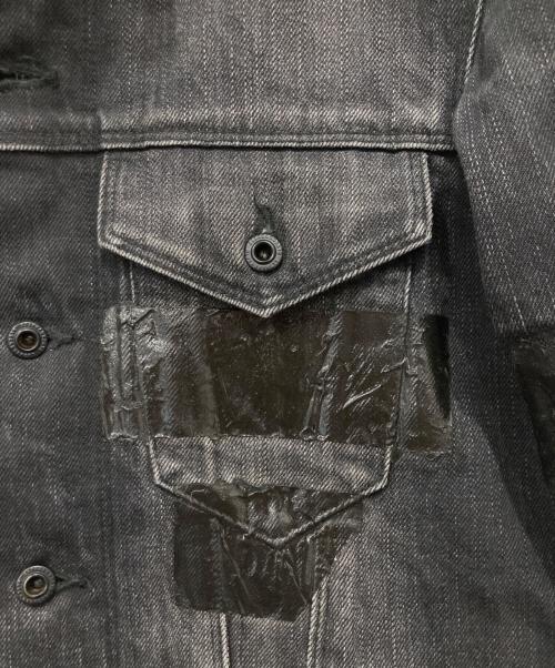 Blackbarrett by Neil Barrett（ブラックバレット）BLACKBARRETT by neil barrett (ブラックバレット) コーティングデニムジャケット ブラック サイズ:1の古着・服飾アイテム
