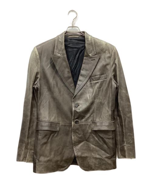 NEIL BARRETT（ニールバレット）NEIL BARRETT (ニールバレット) レザーテーラードジャケット ブラウン サイズ:Mの古着・服飾アイテム