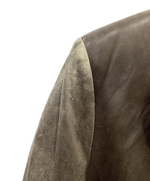 NEIL BARRETT（ニールバレット）NEIL BARRETT (ニールバレット) レザーテーラードジャケット ブラウン サイズ:Mの古着・服飾アイテム
