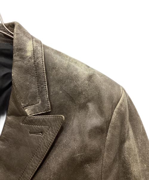 NEIL BARRETT（ニールバレット）NEIL BARRETT (ニールバレット) レザーテーラードジャケット ブラウン サイズ:Mの古着・服飾アイテム