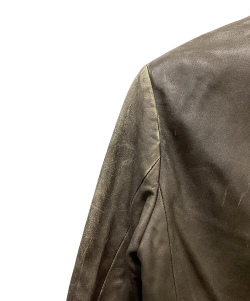 NEIL BARRETT（ニールバレット）NEIL BARRETT (ニールバレット) レザーテーラードジャケット ブラウン サイズ:Mの古着・服飾アイテム