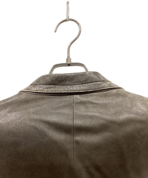 NEIL BARRETT（ニールバレット）NEIL BARRETT (ニールバレット) レザーテーラードジャケット ブラウン サイズ:Mの古着・服飾アイテム