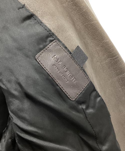 NEIL BARRETT（ニールバレット）NEIL BARRETT (ニールバレット) レザーテーラードジャケット ブラウン サイズ:Mの古着・服飾アイテム