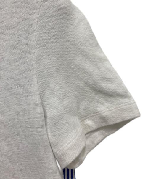 CELINE（セリーヌ）CELINE (セリーヌ) 切替半袖カットソー ホワイト×ブルー サイズ:XSの古着・服飾アイテム