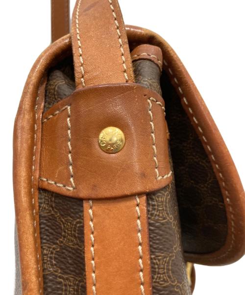 CELINE（セリーヌ）CELINE (セリーヌ) マカダム ショルダーバッグ ブラウンの古着・服飾アイテム