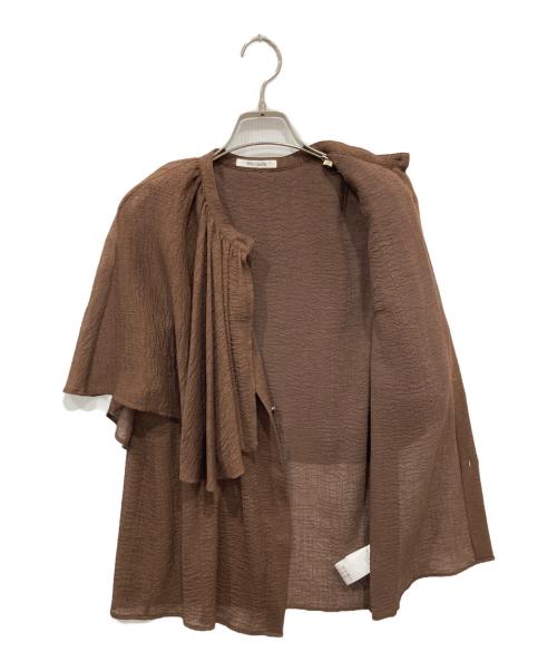 Whim Gazette（ウィムガゼット）Whim Gazette (ウィムガゼット) ケープブラウス ブラウン サイズ:FREEの古着・服飾アイテム