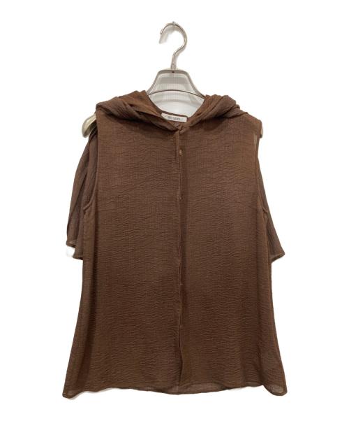 Whim Gazette（ウィムガゼット）Whim Gazette (ウィムガゼット) ケープブラウス ブラウン サイズ:FREEの古着・服飾アイテム