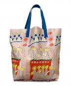 me ISSEY MIYAKEミーイッセイ ミヤケ）の古着「PVCトートバッグ」｜ピンク×ブルー