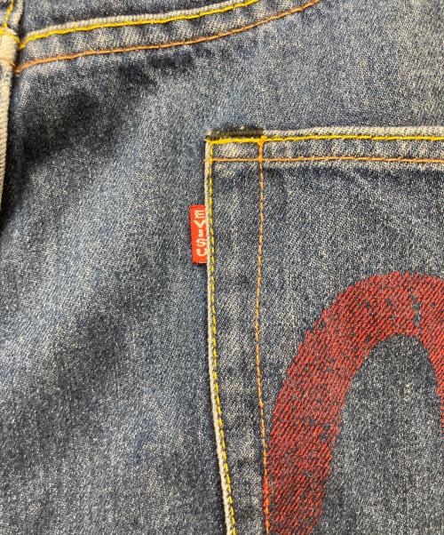 EVISU（エヴィス）EVISU (エヴィス) 赤カモメ シンチバック デニムパンツ インディゴ サイズ:36の古着・服飾アイテム