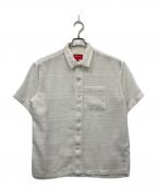 SUPREMEシュプリーム）の古着「23SS Mesh Stripe S/S Shirt」｜ホワイト