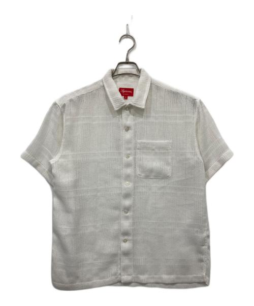 SUPREME（シュプリーム）Supreme (シュプリーム) 23SS Mesh Stripe S/S Shirt ホワイト サイズ:Sの古着・服飾アイテム