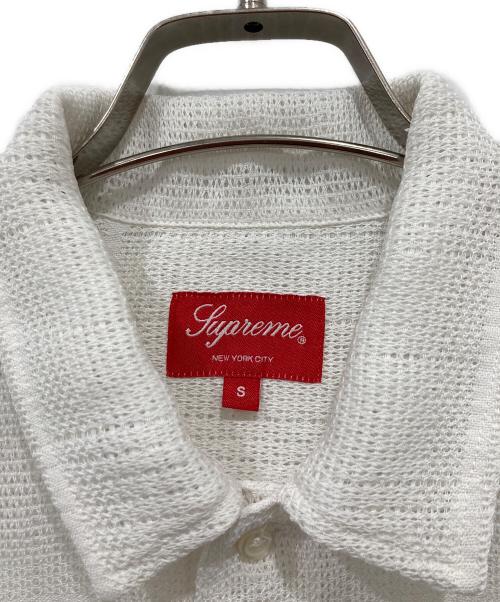 SUPREME（シュプリーム）Supreme (シュプリーム) 23SS Mesh Stripe S/S Shirt ホワイト サイズ:Sの古着・服飾アイテム