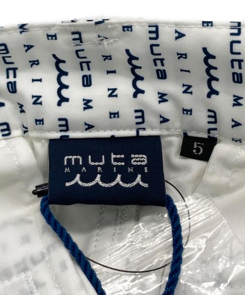 muta MARINE（ムータマリン）muta MARINE (ムータマリン) Eco-Hybrid ストレッチパンツ ホワイト×ネイビー サイズ:5の古着・服飾アイテム