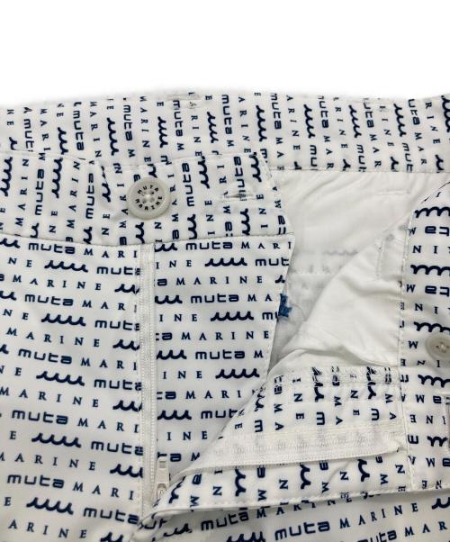 muta MARINE（ムータマリン）muta MARINE (ムータマリン) Eco-Hybrid ストレッチパンツ ホワイト×ネイビー サイズ:5の古着・服飾アイテム