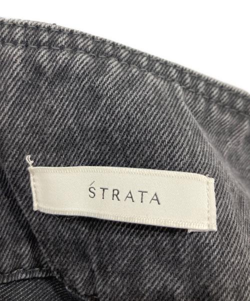 STRATA（エストラータ）STRATA (エストラータ) 2wayハイウエストサロペットデニム ブラック サイズ:XSの古着・服飾アイテム