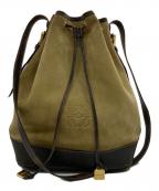 LOEWEロエベ）の古着「巾着ショルダーバッグ」｜ベージュ×ダークブラウン