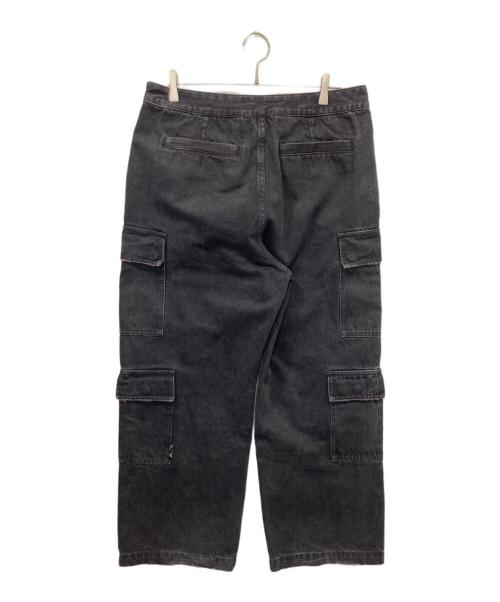 EVISU（エヴィス）EVISU (エヴィス) ツートーンダメージ加工オーバーサイズカーゴパンツ ブラック サイズ:Mの古着・服飾アイテム
